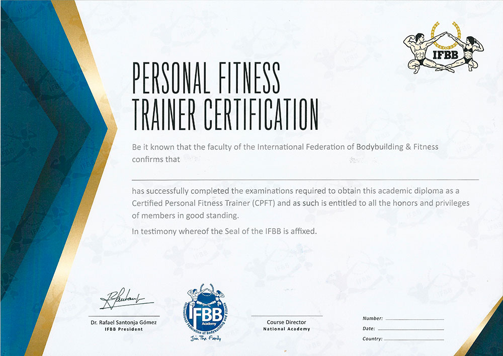 Curso de Preparación para Entrenador Personal, PDF