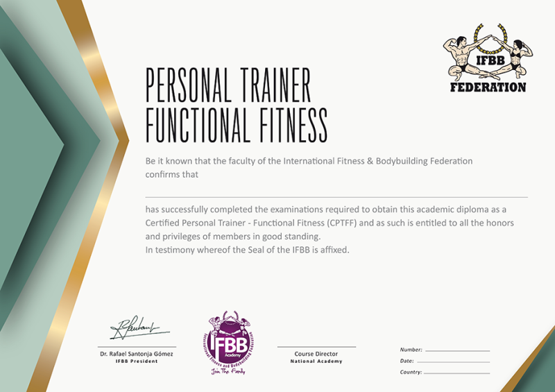 Online Course: Personal Trainer Functional Fitness – IFBB Academy